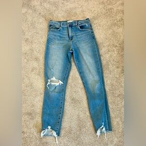 Abercrombie & Fitch Light Blue Distressed Skinny Jeans